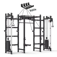 Venta al por mayor de equipos personalizados Pro Fitness Gym multifunción Squat Power Rack Smith Machine con pilas de peso