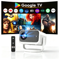 Projecteur Google TV officiel OEM d'usine, résolution native 1080P, 500 ANSI, moteur optique entièrement intégré, projecteur de cinéma maison, fabricant