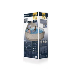 Piscina Familiar 561FY <span class=keywords><strong>Steel</strong></span> <span class=keywords><strong>Pro</strong></span> <span class=keywords><strong>MAX</strong></span>, Piscina Elevada con Estructura de PVC y Metal, con Toldo, 3.96m X 1.07m - Product Image 4