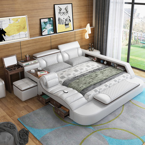 Lit King Size Intelligent Multifonctionnel de Luxe avec <span class=keywords><strong>Massage</strong></span>, Inclinable et Pivotant, pour Chambre à Coucher – Designs Modernes – Vente en Gros - Product Image 1
