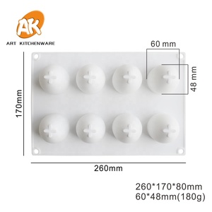 AK 8 cavités D'oeufs 3D Silicone Mousse Moules Gâteau Décoration Moules Chocolat Oeuf de Pâques Moules Outils De Boulangerie Ustensiles De Cuisine <span class=keywords><strong>MC</strong></span>-65 - Product Image 3