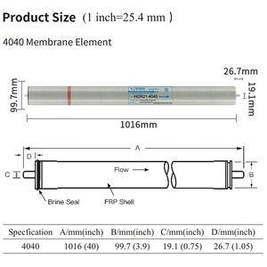 Good Quality Low Operation Cost HOR4040 HOR21-4040 Oxidation Resistant RO Membrane for Bio-Pollution <strong>Water</strong> <strong>Resource</strong> - Product Image 4