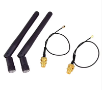 Antenne pliable 2,4 GHz à gain 3 dBi, module de routeur sans fil 2,4 GHz 5 GHz avec broche interne en caoutchouc, antenne 3 dBi pour la communication