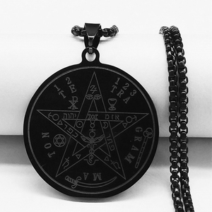 Seven Archangels – collier amulette en acier inoxydable pour <span class=keywords><strong>homme</strong></span>, bijou de Protection chrétien, sceau de <span class=keywords><strong>salomon</strong></span> Talisman - Product Image 2
