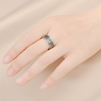 Vintage Edelstahl Spinner-Ring Keltischer Knoten Fidget-Band Goldener Silberfarbener Ton Angstlösender Schmuck für Männer Frauen Paare