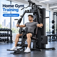 Station de musculation compacte multifonction en acier pour la maison, avec pile de poids de 68 kg, équipement d'entraînement de force pour exercices du corps entier