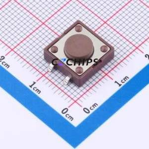 TSB12311-050D532DH-R0800 Tactile Switch SMD-4P,11.7x11.5mm Switch Single Pole Single Throw Round Button 2.8N 11.7mm - Product Image 1