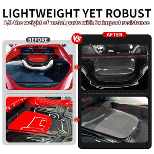 ฝาครอบเครื่องยนต์ด้านหลังสำหรับ Ferrari 296 GTB ทำจากคาร์บอนไฟเบอร์แห้ง แบบ OEM ฝาปิดแผงเครื่องยนต์ อะไหล่รถยนต์ - Product Image 2