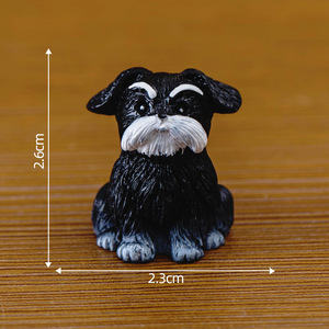 Micro paisaje divertido perros lindos <span class=keywords><strong>Schnauzer</strong></span> negro ornamento decoración de jardín accesorios coche escritorio <span class=keywords><strong>Mini</strong></span> adorno de resina (10 estilos) - Product Image 6