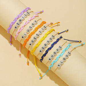 Juego <span class=keywords><strong>de</strong></span> 6 Pulseras Luminosas con Nombre Personalizado, Letras <span class=keywords><strong>de</strong></span> Amor, Cadena <span class=keywords><strong>de</strong></span> Metal Estilo Bohemia, Regalo para Mujer - Product Image 2