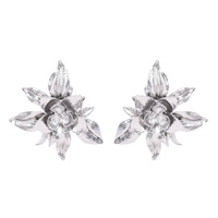 Strand 3D Blumen Mehrschichtige Legierung Ohrstecker Sommer Damen Instagram-Style Vintage Gold und Silber Blumen-Ohrstecker