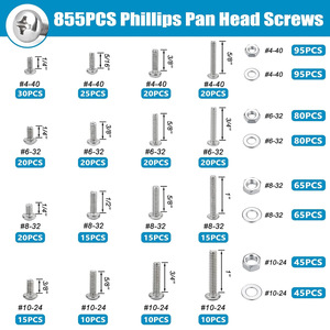 Stainless Steel Screw Nut Washer Assortment 1609 Pcs <b>Kit</b> With Bits Set For <b>DIY</b> Repair - Product Image 2