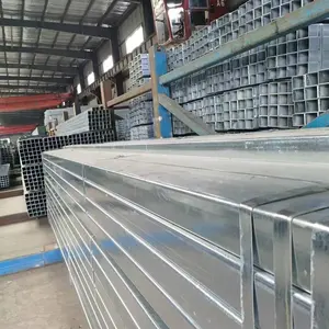 Produto de tubos de aço de ferro galvanizado, perfil retangular