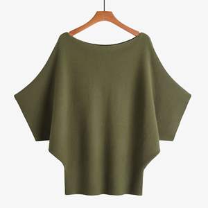 <span class=keywords><strong>Pull</strong></span>-over côtelé ample à manches courtes et <span class=keywords><strong>col</strong></span> <span class=keywords><strong>bateau</strong></span> pour femme, style coréen, en tricot épais - Product Image 4