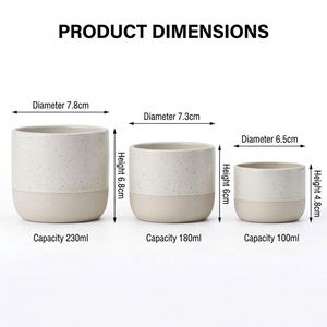 Wholesale Custom Logo Handless Stoneware Ceramic Coffee <b>Mug</b> <b>Stackable</b> Espresso Retro Coarse Kiln Glazed Cups for Home Office - Product Image 3