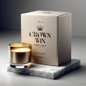 Crown Win Luxe Geurend Merk Kaars Geschenkdoos Pot Verpakking Voor Klein Bedrijfsschip Met Deksel En Doos Mysterie Pr Papieren Dozen