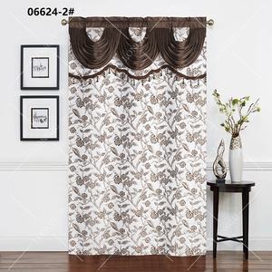 Venta al por mayor asequible varilla bolsillo Jacquard <span class=keywords><strong>cortinas</strong></span> para sala de estar ventanas cenefas <span class=keywords><strong>cortinas</strong></span> con exquisitos colgantes de borla - Product Image 5