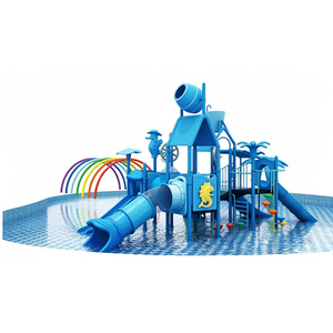 Parque Acuático <span class=keywords><strong>de</strong></span> Acero y Plástico LLDPE para Exteriores, Equipo <span class=keywords><strong>de</strong></span> Juego Acuático Personalizado para Niños, Casa <span class=keywords><strong>de</strong></span> Agua con Múltiples Toboganes y Rociadores - Product Image 4