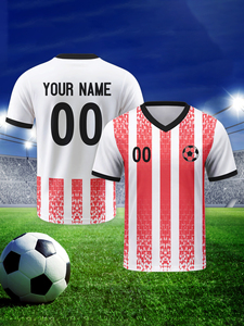 Uniformes <span class=keywords><strong>de</strong></span> Fútbol Personalizados 2026 Nuevo Diseño Números <span class=keywords><strong>de</strong></span> Equipo/Nombre del Jugador/Nombre del Equipo Camiseta <span class=keywords><strong>de</strong></span> Fútbol <span class=keywords><strong>de</strong></span> Secado Rápido que Absorbe el Sudor - Product Image 6