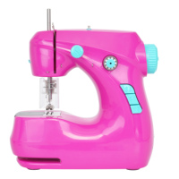 Machine à coudre multifonction Modèle électrique Petite machine délicate à point noué automatique rose cyan Convient aux vétérans débutants