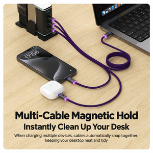 สายเคเบิล SIKAI 240W USB-C to USB-C <span class=keywords><strong>แบ</strong></span>บแม่เหล็กม้วนเก็บได้ หัวต่อ Type-C <span class=keywords><strong>แบ</strong></span>บถอดได้ พร้อม E-Marker และสายถัก สำหรับ<span class=keywords><strong>ต</strong></span>ั้งโ<span class=keywords><strong>ต</strong></span>๊ะ ใช้งานกับ iPhone - Product Image 6
