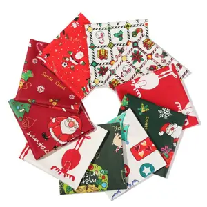 Serie Gedrukt Diy Handgemaakte Kerst Decoratie Doek Hot Selling Europese En Amerikaanse Nieuwste Kerst Stof 100% Katoen Fz