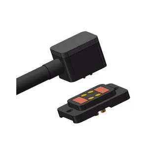Konektor Kabel USB Magnetik 4 Pin Pogo Pin Arus Tinggi 1A 2A 3A 12V Tahan Air 4pin Konektor Kabel Pengisi Daya Magnetik