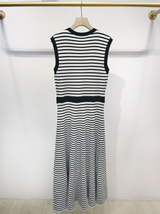 <span class=keywords><strong>Vestido</strong></span> de Punto Largo sin Mangas con Cuello Redondo y Rayas, Estilo Francés, Nuevas Llegadas 2026, Siete Colores - Product Image 6