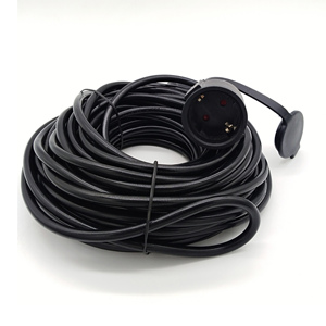 Prise <span class=keywords><strong>électrique</strong></span> <span class=keywords><strong>étanche</strong></span>, <span class=keywords><strong>rallonge</strong></span>, norme européenne 16A/250V, conçue pour les applications intérieures et extérieures - Product Image 2