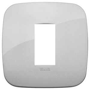 Vimar Placca Round 1M Silver Wall <b>Switch</b> 9.5 Cm Length - Product Image 1