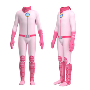 Costume de Cosplay princesse Peach, combinaison rose complète pour jeu de rôle Anime - Product Image 1