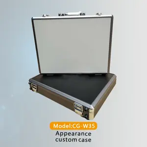 휴대용 공구 상자 주문 거품 비행 알루미늄 금속 서류 가방