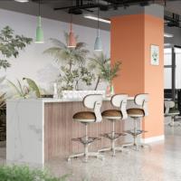 Usine Foshan Table basse confortable chaise longue de bureau réunion de conférence chaise de réception des visiteurs dans le hall en plastique