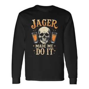 Camiseta de manga larga con estampado de calavera Jager Made Me Do It - Product Image 1