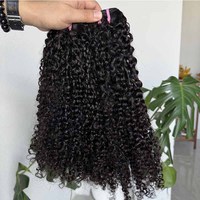 Venta al por mayor 12A grado doble dibujo natural cutícula alineada extensión del pelo corte pixie rizo mechones de pelo 100% cabello humano teje proveedor