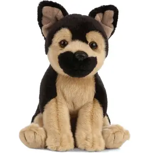 Bonito pelúcia Stuffed Animal cachorro pastor alemão realista macio peluches cão brinquedo 16cm Lifesize Plush pastor alemão