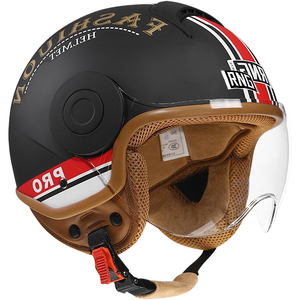 Mũ bảo hiểm xe máy kiểu dáng mở mặt, đạt chuẩn DOT, kính chắn gió kép, thiết kế cổ điển dành cho nam nữ, phù hợp với xe mô tô, xe cruiser, xe bobber, xe chopper - Product Image 2