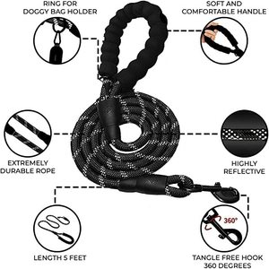Arnés ajustable reflectante <span class=keywords><strong>para</strong></span> Collar de perro, conjunto de correa con bolsa <span class=keywords><strong>para</strong></span> caca de Mascota, dispensador <span class=keywords><strong>para</strong></span> perro mediano y grande, sin tirones, 2023 - Product Image 5