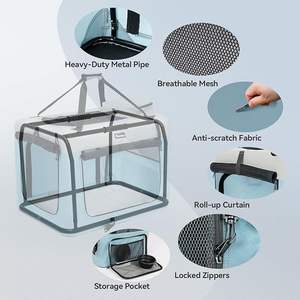 กรงสุนัขแบบนุ่มเป่าลมแบบพกพาสำหรับกลางแจ้งและการเดินทาง - Product Image 4