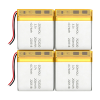 Promo Panas Baterai Lithium Polymer 702020 Pouch Cell 200mAh 3.7Volt dengan 500 Siklus untuk Robot Vacuum Cleaner Rumah yang Dapat Diisi Ulang