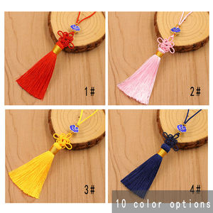 Prêt à expédier – Pompons chinois multicolores de haute qualité avec franges, 13 cm, en polyester - Product Image 3
