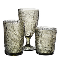 Verres à highball personnalisés Samyo, gaufrés, vintage, écologiques, de couleur vert-bleu, pour les fêtes et les restaurants