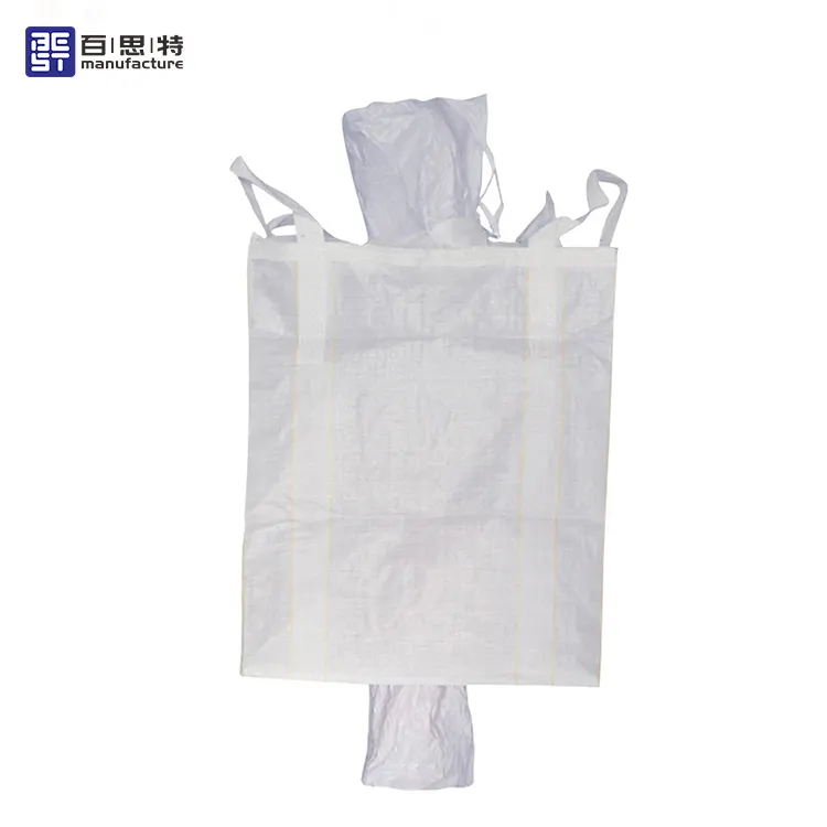 100% PP 500kg 1000kg 1500 kg FIBC Bulk Jumbo Cement Sand Bean Filler Plastic Bags fibc bulk bags open top spout bottom