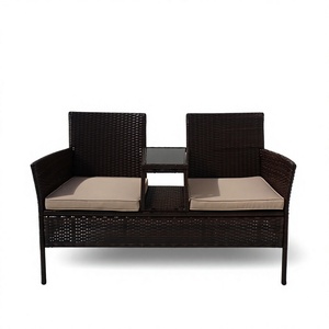 Juego de Sillas de Ratán Modernas de 2 Plazas con Cojín Ligero para Jardín, Hotel, Apartamento, Diseño Contemporáneo, Directo de Fábrica en Vietnam - Product Image 1