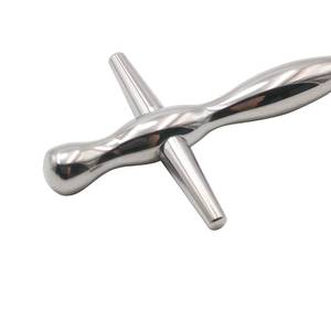 Kateter suara baja tahan karat panjang 150Mm dilator suara uretra Plug Penis Masturbator peregangan uretra - Product Image 4