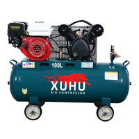 Meilleur Prix 200L Réservoir Essence Compresseur D'air Industriel Portable Type Piston avec Moteur À Essence 220V Lubrifié Air Refroidi