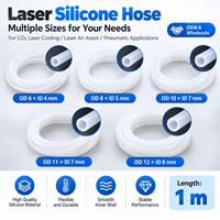 Tuyau flexible en silicone pour assistance laser, refroidissement à l'eau, pour découpeuse et graveuse laser CO2 à diode, longueur personnalisable 1m 6-12mm