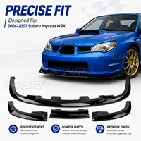 Spoiler avant 3 pièces style Impreza WRX, diffuseur de pare-chocs avant, kit carrosserie pour Subaru 2006-2007, accessoires auto