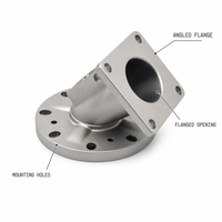 Collecteur cylindrique moulé sur mesure avec base de fixation multi-boulons, composant d'équipement usiné avec précision