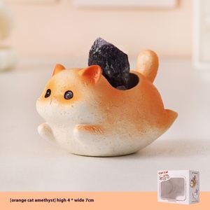 Cute <strong>Cat</strong> Resin Crafts <strong>Figurine</strong> for Christmas Office Desktop Decorations Wedding Guests Favors Souvenirs Handmade Wedding Gifts - Product Image 6